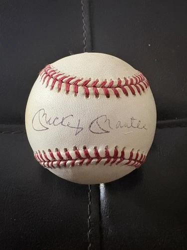 Mickey Mantle Signed ONL Baseball New York Yankees Legend Auto