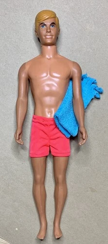 Vintage 1971 Mattel SUNSET MALIBU KEN Doll #1088 w/Trunks & Towel