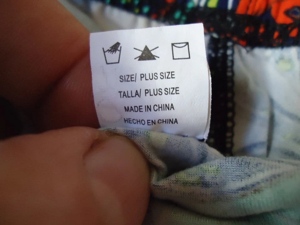 Pijama/pantalones de salón geométricos multicolores talla grande "gran par" Foto 3 de 4