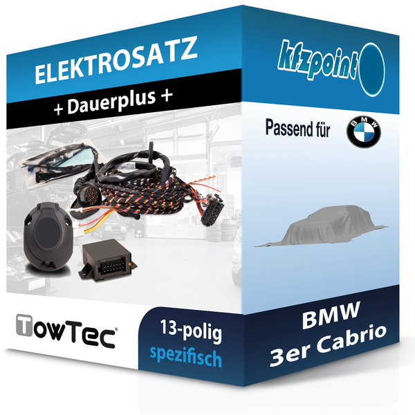 Towtec E-Satz 13Polig Fahrzeugspezifisch Passend FüR Bmw 3Er Cabrio Neu-image