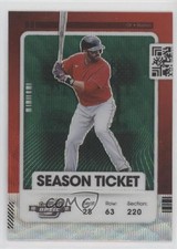 2021 Panini Contenders Season Ticket Optic Green Wave Prizm JD Martinez #40 10cl