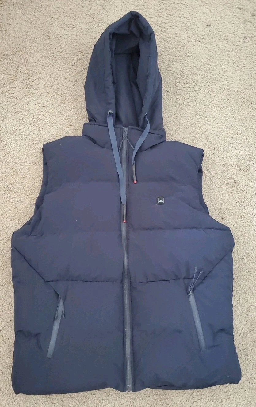 Dewbu Heated Puffer Jacket DB-118 Men's XL Sleeveless Hood