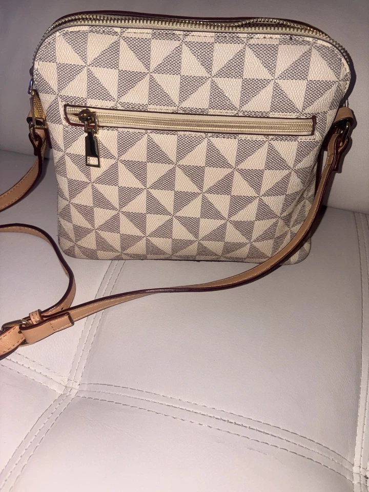 Женская сумка через плечо Michael Kors бежевая/коричневая кожа с подходящим кошельком - Изображение 3 из 3