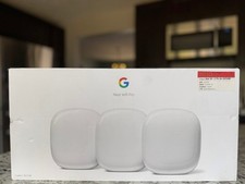 Google Nest Wi-fi Pro 6e AXE5400 Mesh Router 3-pack Snow Open Box-Retail 399