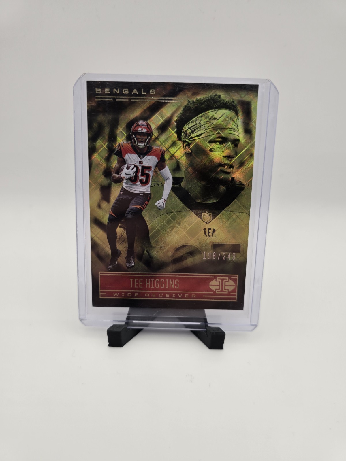 2021 panini illusions football #41 Tee Higgins Yellow Diamond Parallel /249