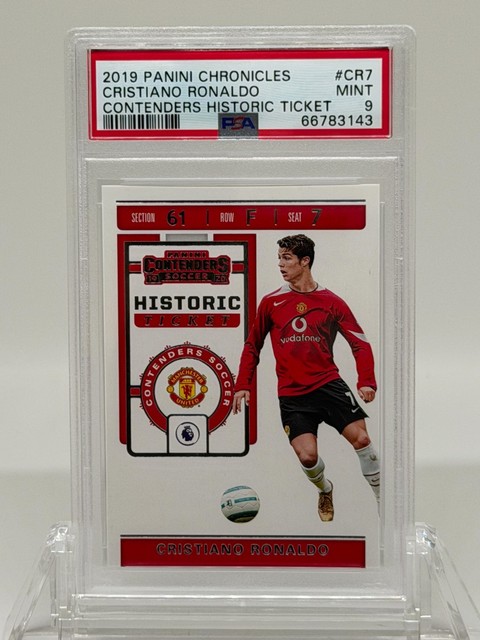 2019 Panini Chronicles Contenders Historic Ticket CR7 CRISTIANO RONALDO PSA 9