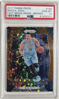 FAST BREAK BRONZE/20 2017-18 Panini Prizm #166 Nikola Jokic Denver Nuggets PSA10