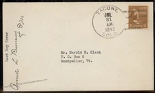 USA 1942 Colorado TACONY LAST DAY DPO Postmaster Helbock R3 Cover 94317