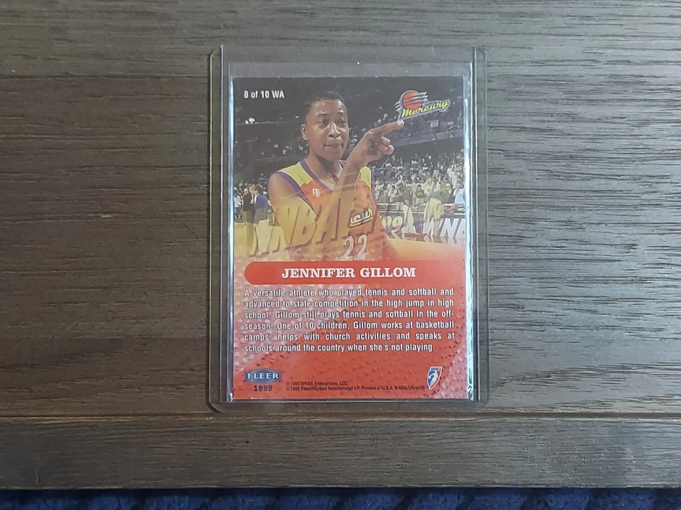 1999 Ultra WNBA WNBAttitude #8 Jennifer Gillom PHOENIX MERCURY OLE MISS REBELS - Image 2 of 2