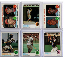 414 CT. LOT 1973 TOPPS VTG. BASEBALL PARTIAL SET CLEMENTE AARON STARS SHARP RC'S