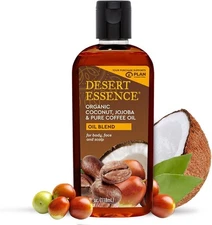 (Free Duty Tax) Desert Essence Organic Coconut, Jojoba, and Coffee Oil Blend