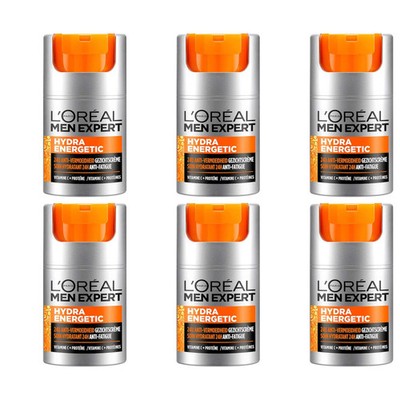 6-PACK Loreal Paris Men Expert Hydra Energetic Daily Anti-Fatigue Lotion 1.6 oz