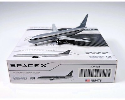JC Wings XX40316 SpaceX Boeing 737-800 N154TS Diecast 1/400 Jet Model Airplane