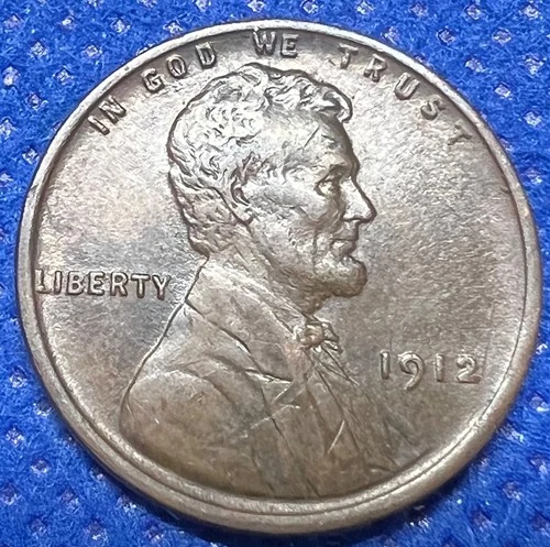 1912p  Lincoln Wheat Cent - AU - Better Grade Details ~ #238
