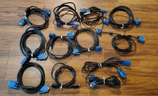 Lot Of 13- 15pin VGA Computer Monitor Cable