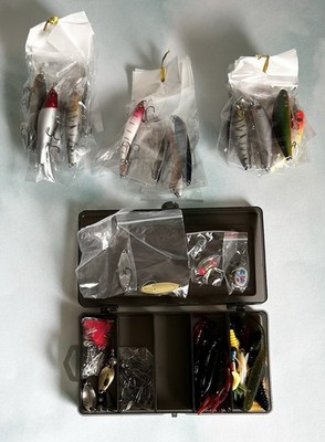 Fishing Lures Lot With Small Tackle Box Over 20 Lures