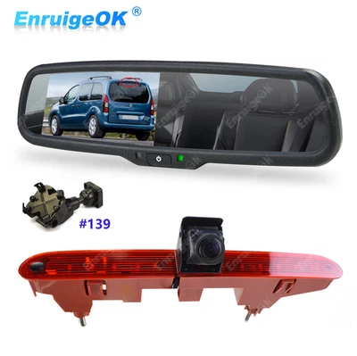 Citroën Berlingo Peugeot Partner Caméra de recul avec Écran 4,3" feu stop LED - Photo 1/4