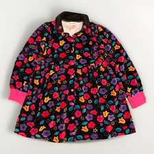 Vintage 1995 Gymboree Rainbow Tag Holiday Velour Dress Colorful Sz XL Girls