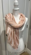 Pink Summer Wide Scarf Lightweight Shawl