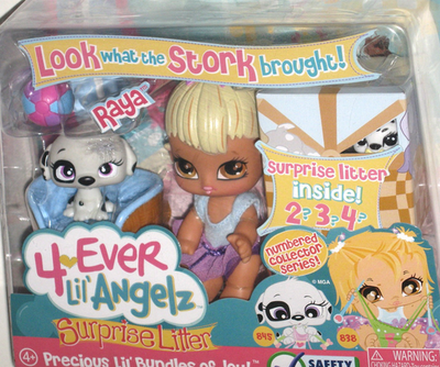 Bratz 4 EVER Lil Angelz Baby RAYA Doll #838 Dog #845 Surprise