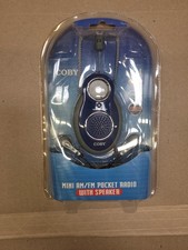 Coby CX-8 Portable Mini Am/Fm Pocket RadioW/Speaker  Earphones