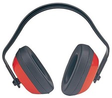 Safety Ear Muffs Red Noise Protection Adjustable