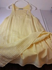 Balenciaga Yellow Silk Jacquard Textured Scoop Neck Sleeveless Short Dress S
