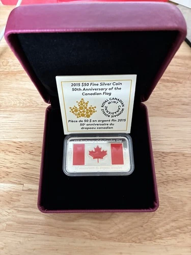 Canadian flags 50th Anniversary colorized.