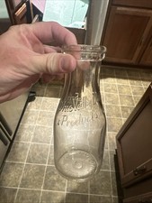 Botella de leche de pinta en relieve Ohio Valley Dairy & Products Martins Ferry Ohio OH