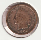 US Rare Old West 1902 Indian Head Penny Coin American Collection Shield Cent USA
