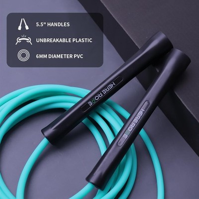 Hererope 6MM PVC Jump Rope for Men & Women Fitness, Speed, Tricks, Cardio Traini