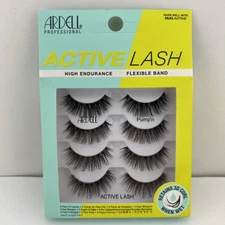 Ardell ACTIVE LASH False Eyelashes PUMP'N Lashes Flexible Band, 4 Pairs