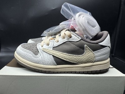 SIZE 10C TD Travis Scott Air Jordan 1 Low Reverse Mocha DO5441-162 Brand New