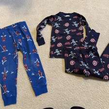 Hanna Andersson Marvel Captain America Pajama Set  Spider-Man Pants Size 4