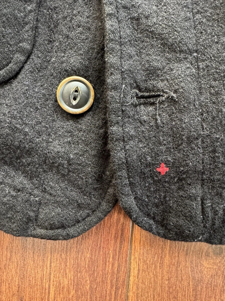 Apolis Global Citizen Black Wool Cotton Blend  Chore Coat Jacket Size M - Image 3 of 4