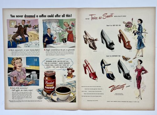 1947 Vtg Dbl Side Print Ad Kentucky Tavern Bourbon Borden US Royal Vitality - Picture 3 of 3