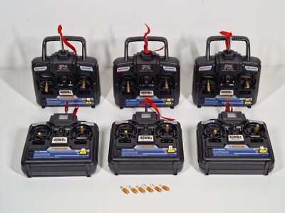 6x Rc Fernsteuerung 4-Kanal Pultsender 40.695Mhz 6 Stk. Vintage Rc Auto Konvolut