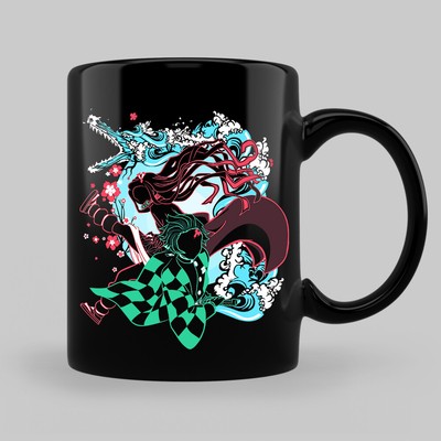 Demon Slayer Siblings Tanjiro And Nezuko Art Anime Manga Coffee Mug Tea