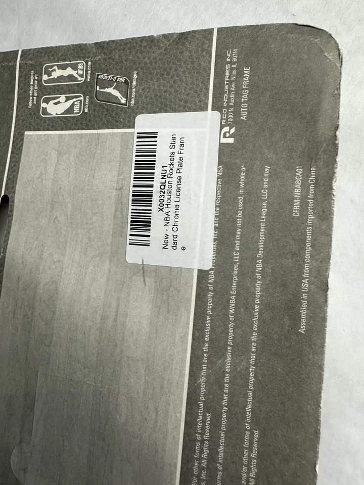 Houston Rockets NBA Chrome Metal License Plate Frame Auto Car Truck - Image 3 of 3