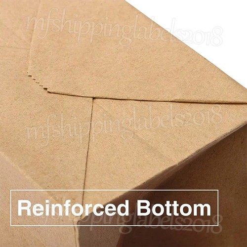 100 PIEZAS Bolsas de Papel Planas Kraft Marrón con Asas Regalo Minorista Mercancía Compras - Imagen 6 de 12