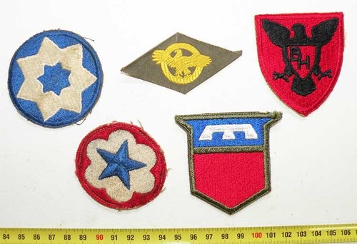 Lot Of 5 Original US ARMY WWII Patches (135)
