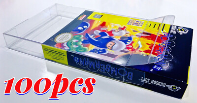 100 Clear Plastic Box Protectors For NES Games (CIB, Sealed)