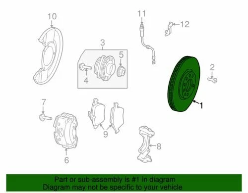 Rotor de freno de disco genuino Saab 2008-2011 9-3 9-3X 93188445 Foto 2 de 2