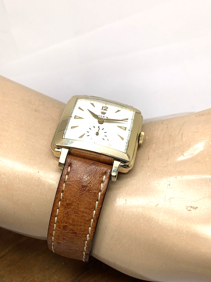 Rolex Precision 4645 Watch Vintage Swiss Automatic 14k Gold 
