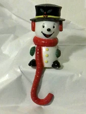 Vintage 1982 Sun Hill Industries Inc Holiday Stocking Holder  Snowman  Christmas