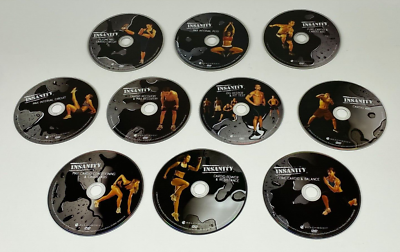 Shaun T Insanity Workout Exercise Fitness DVD Lot 10 DVD Set