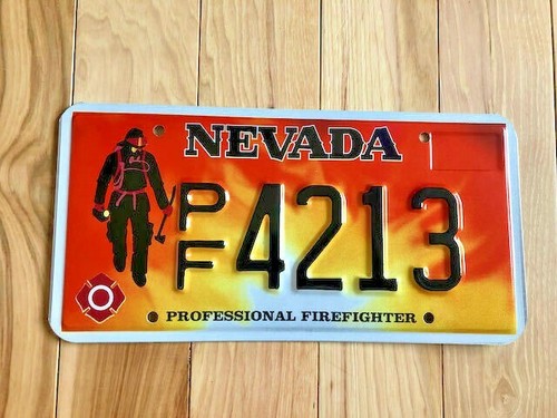 Nevada Professional Firefighter License Plate