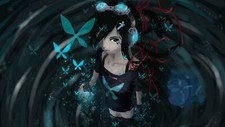 Anime original characters girls headphones dark hair Playmat Game Mat Desk