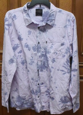 Junk Food Men's Renzo Long Sleeve Button Shirt Lavender Frost XL NEW