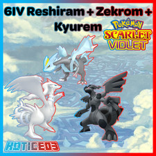 Zekrom Reshiram Kyurem 6IV Pokemon Scarlet & Violet 🚀Fast🚀 Indigo Disk